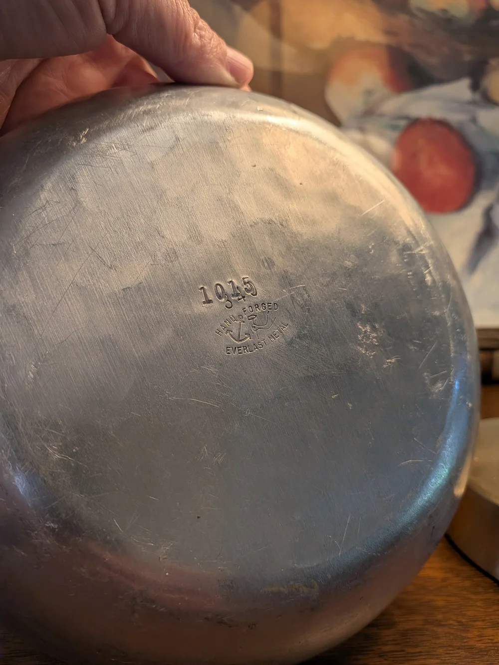 Everlast Hand Forged Aluminum Floral Catchall Dish Tray #1945 Vintage